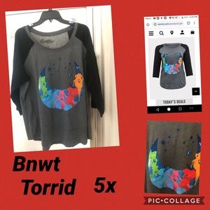 5x torrid sailor moon raglan 3/4 sleeve